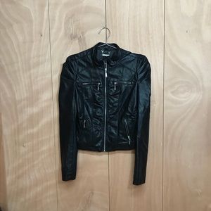 JouJou Faux Leather Moto Jacket
